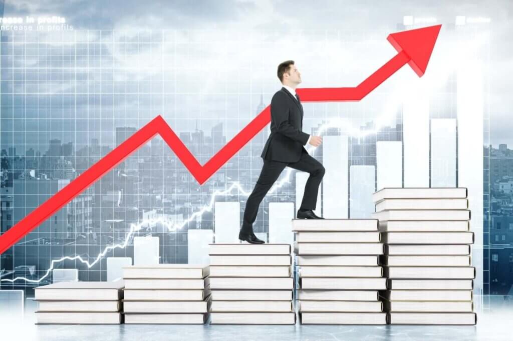 Business growth chart, increases | Social Media Marketing