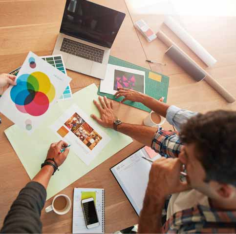 branding agency services – StratGrow team working on brand development